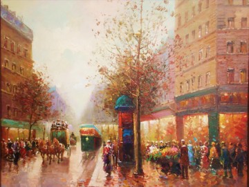 Paris Street Scene II Oil Paintings